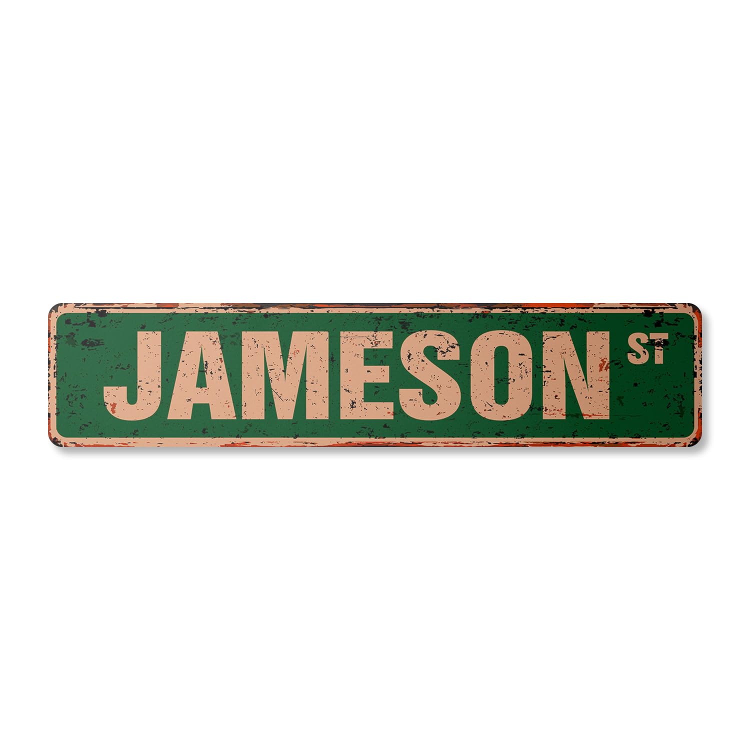 JAMESON Vintage Aluminum Room Sign for Kids | Indoor/Outdoor Use | Rustic Metal Tin, 18" Wide  
JAMESON Vintage Aluminum