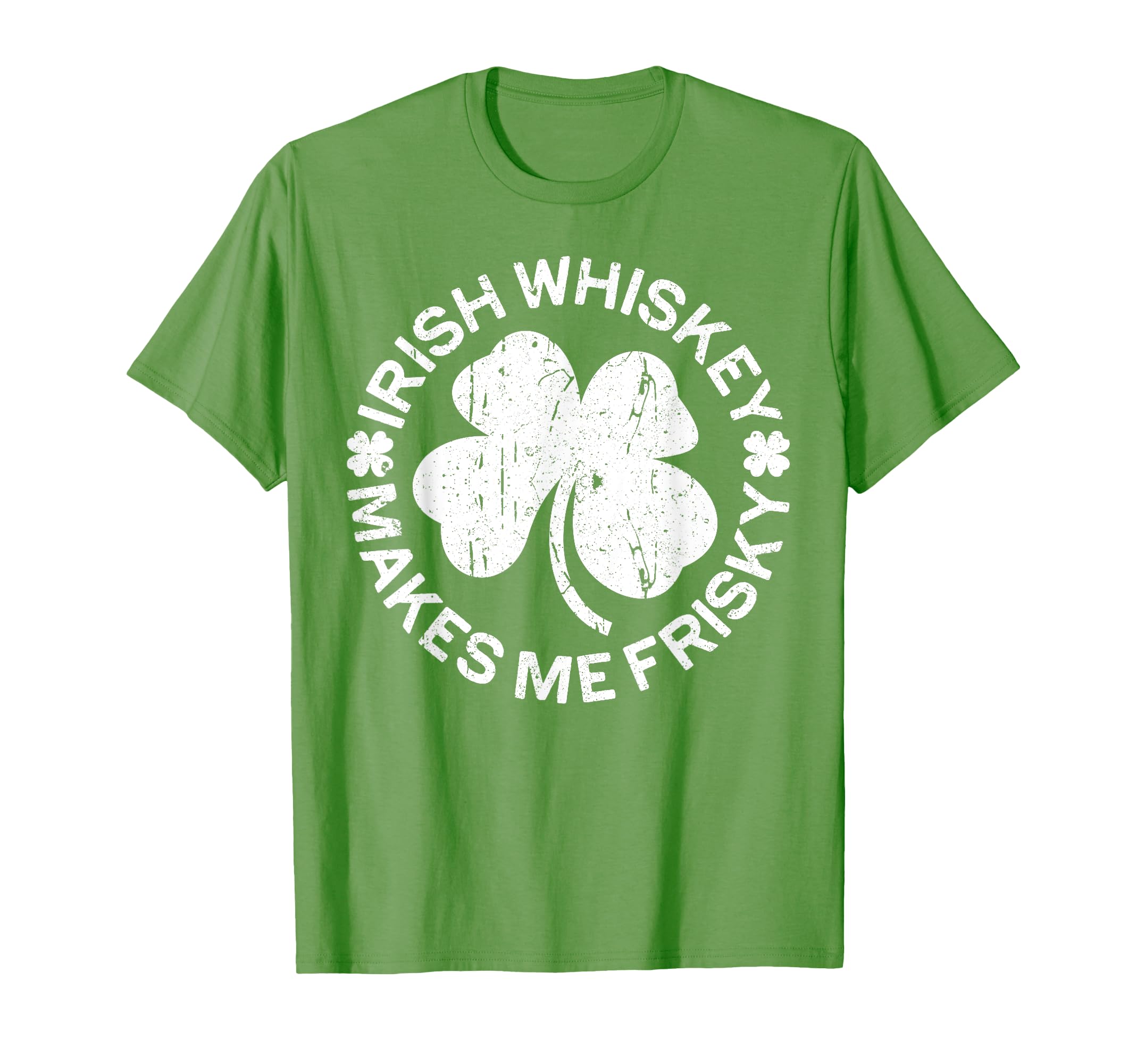 Irish Whiskey Makes Me Frisky Shirt Funny St Patrick's Day T-Shirt for Men OEKO-TEX Certified